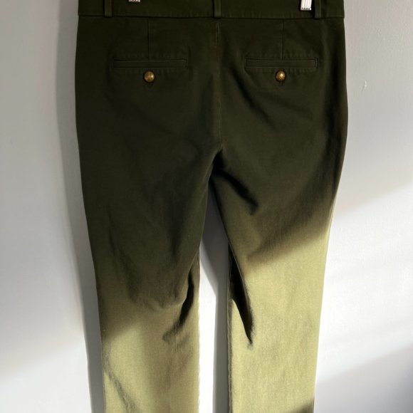 Banana Republic Sloan Flare Stretch Pants Olive Green Size 4 - Picture 8 of 11